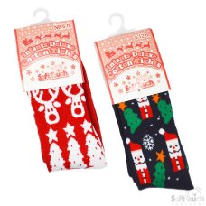 GT34-X: Printed Christmas Tights (NB-24 Months)